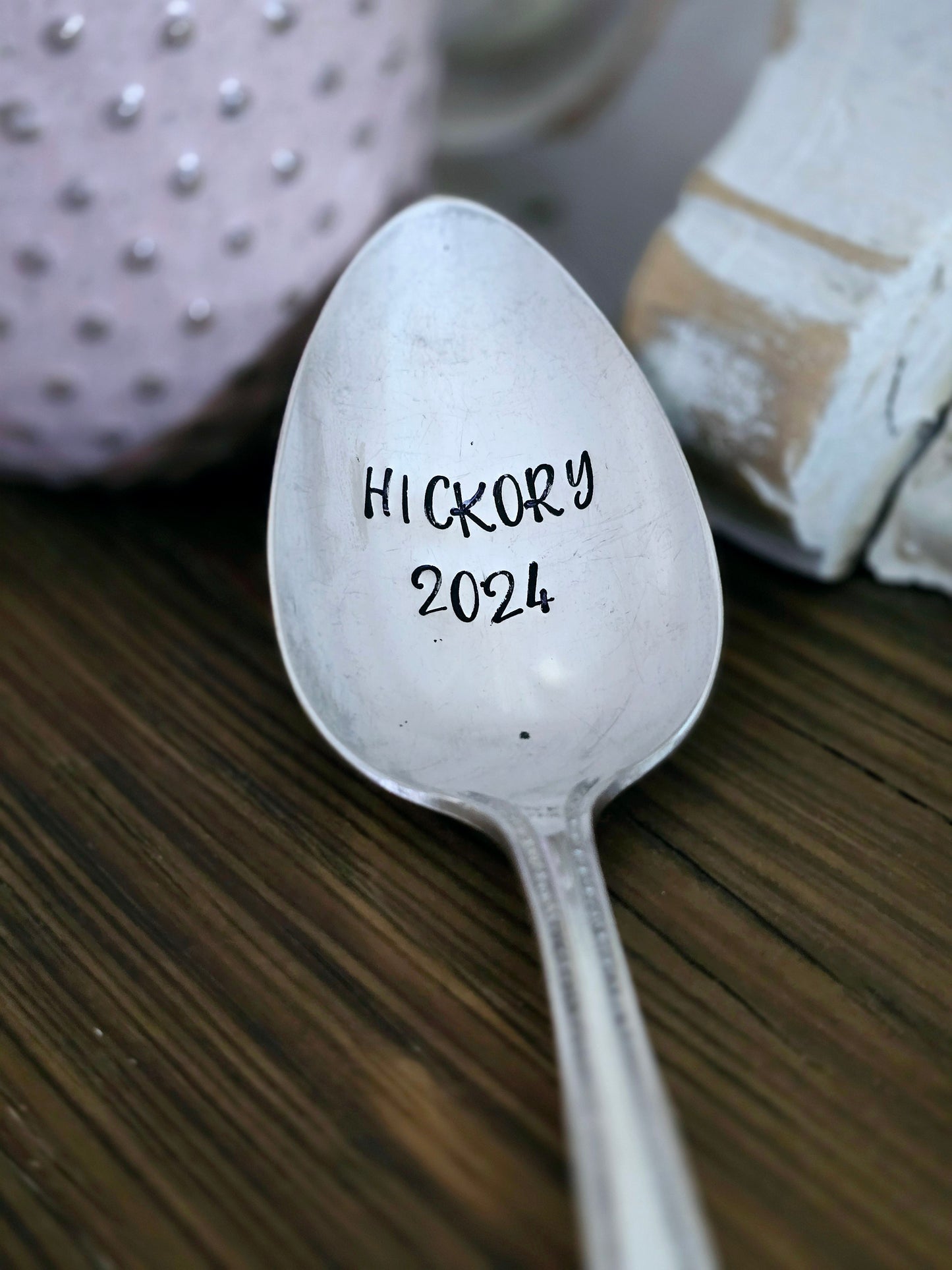 Customized Large Serving Spoon - Vintage Personalized Stamped Spoon | Wandering Tulips