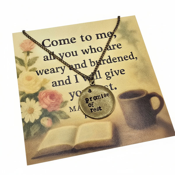 Scripture card with necklace