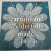 Psalm 139:14 card with flower necklace