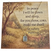 Psalm 4:8 card with necklace