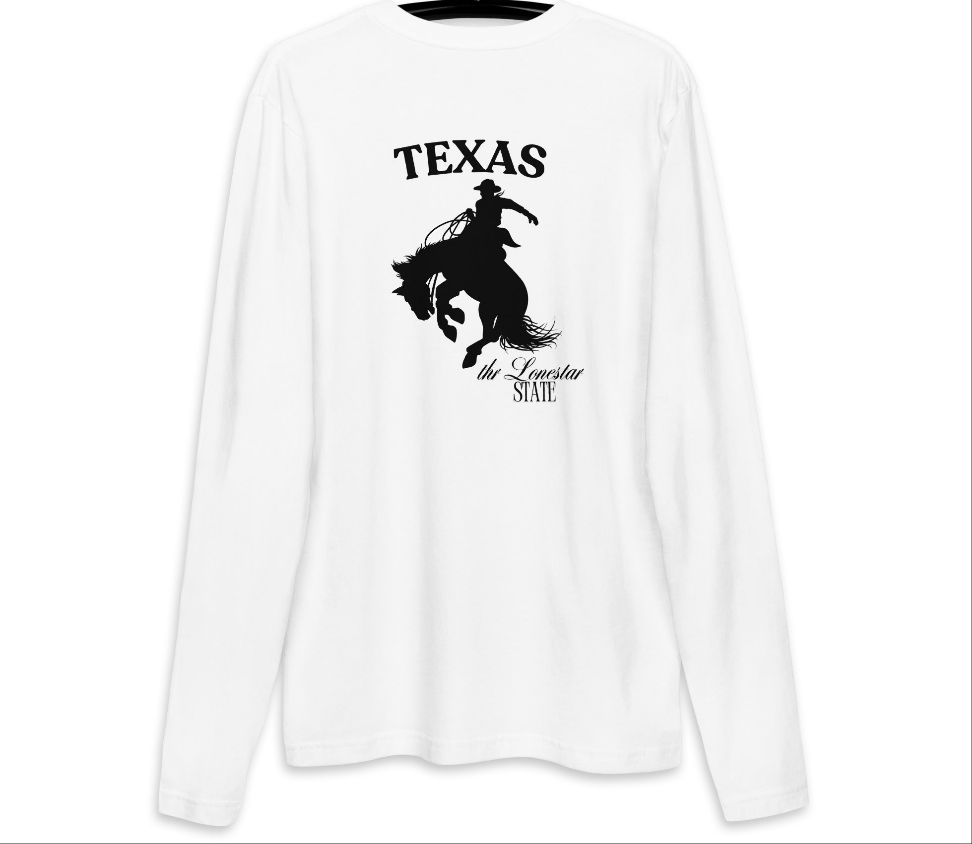 Lone Star State Long Sleeve Fitted Crew | Wandering Tulips