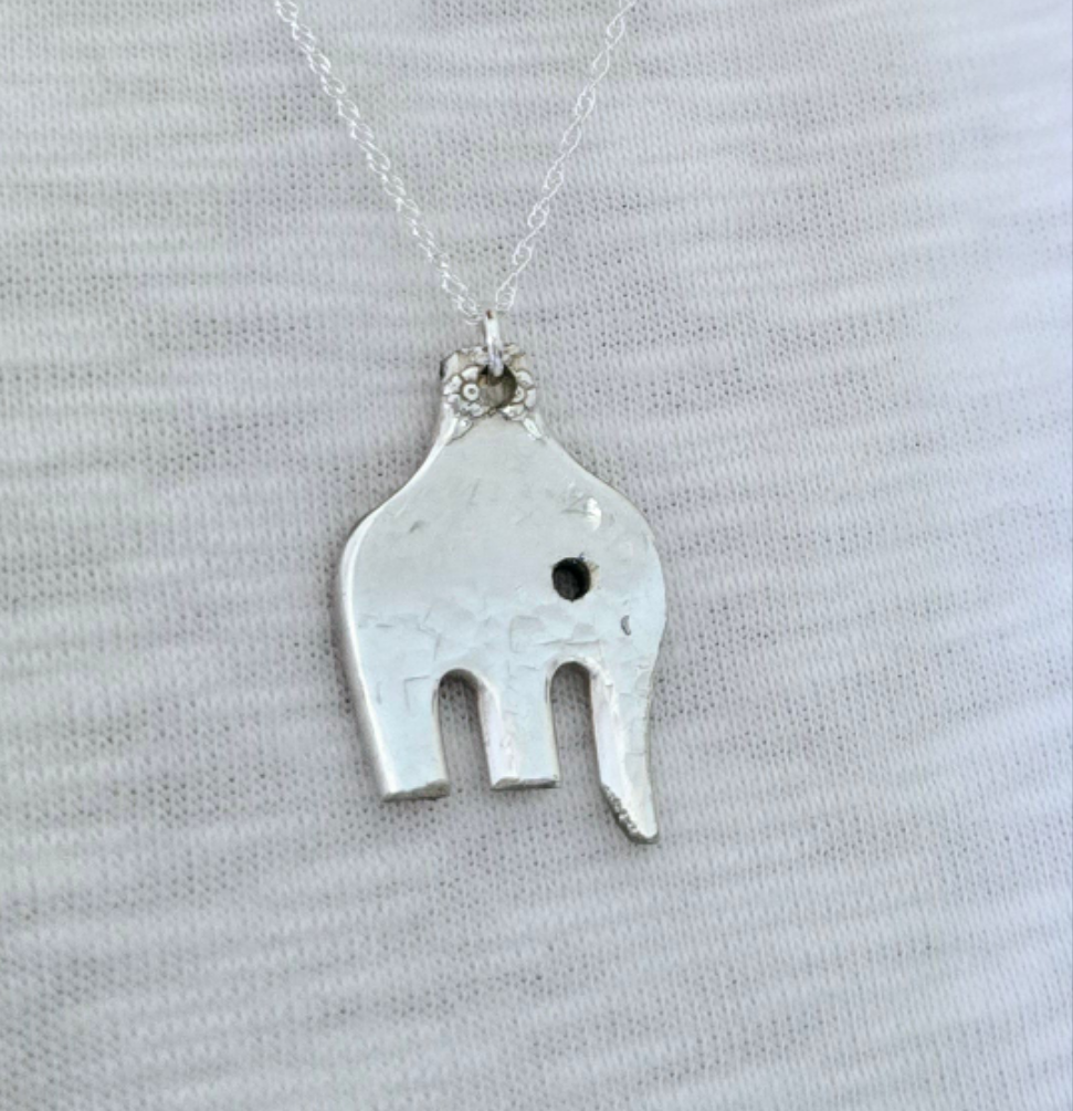 Elephant Pendant - Vintage Upcycled Fork | Wandering Tulips