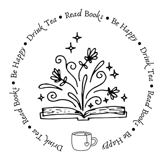 Drink Tea Read Books Be Happy- High Quality Waterproof Sticker | Wandering Tulips