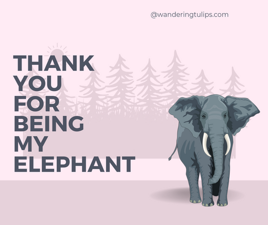 Elephant Magnet - Waterproof High Quality Sticker | Wandering Tulips