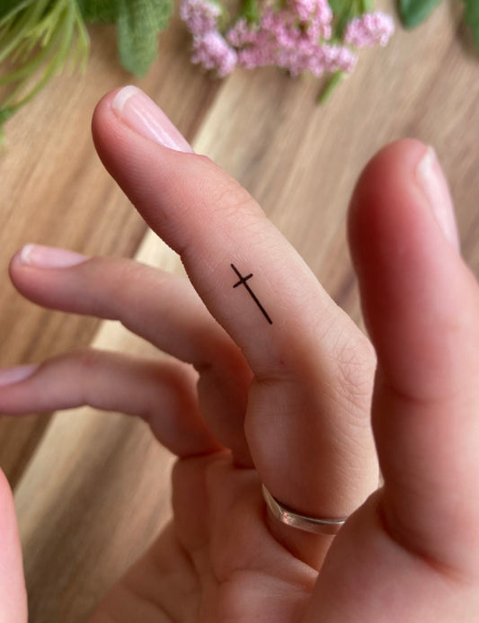 Cross Tattoo - Temporary Tattoo - Small tattoo | Wandering Tulips