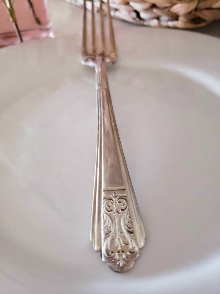 Vintage silver plated fork