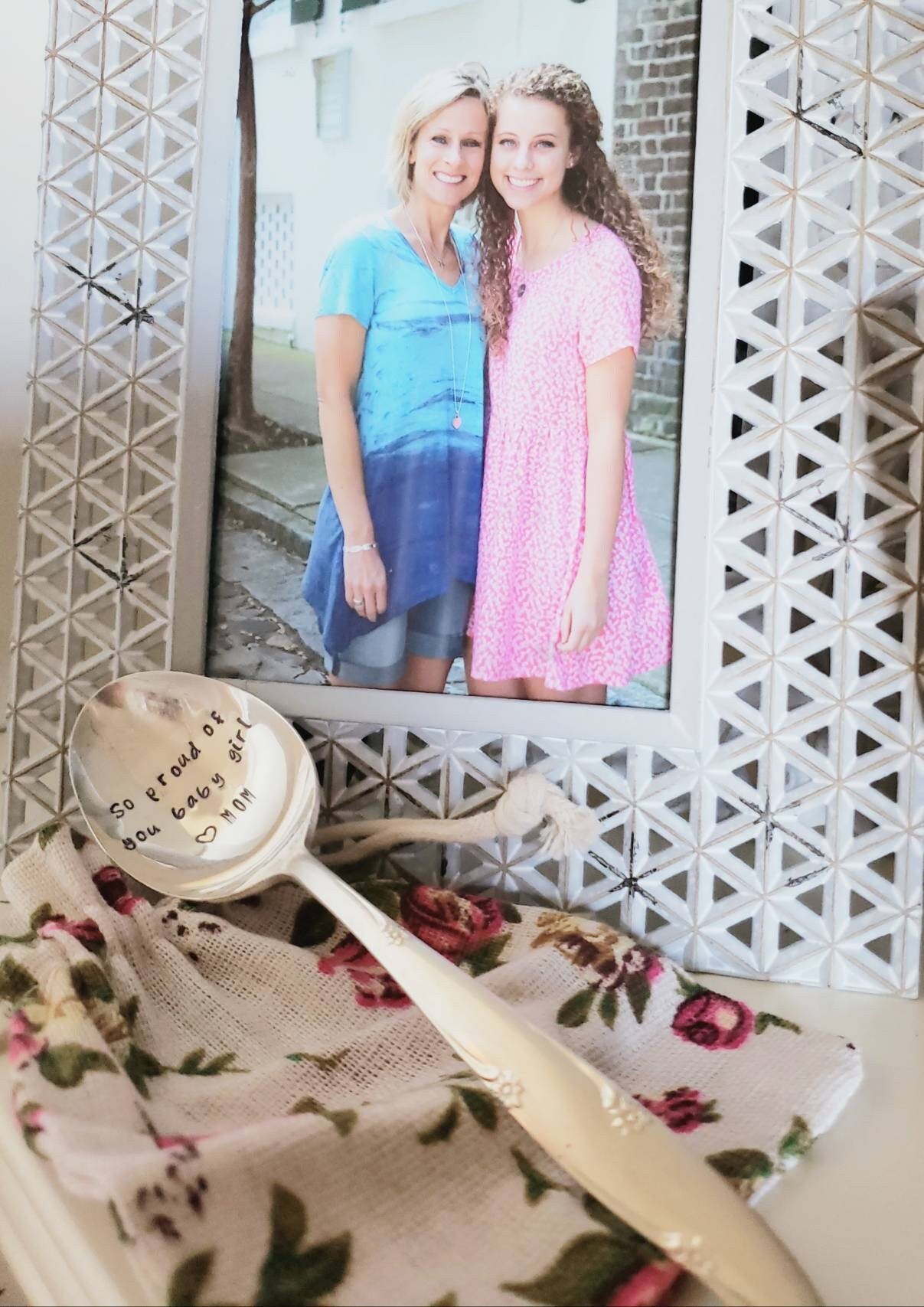 So Proud Of You Baby Girl~Mom Silver Plated Soup Spoon,Gift for daughter,gift for her, thinking of you gift,spoon for daughter,vintage gift