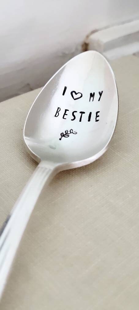 i love my bestie,bestie gift,bff gift,best friend gift,gift for bestie,gift for best friend,spoon for best friend