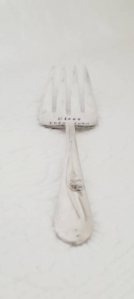 Vintage Silver Plated Serving Fork, Meat Fork, Gift for hostess,