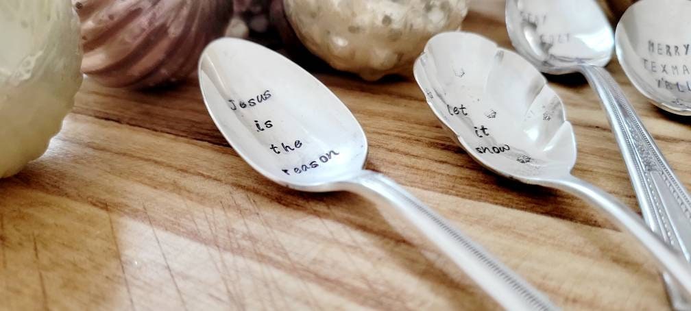 Jesus Is The Reason For The Season Vintage Silver Plated Teaspoon,unique gft,stocking stuffer for adults,gift for momlgift for teacher