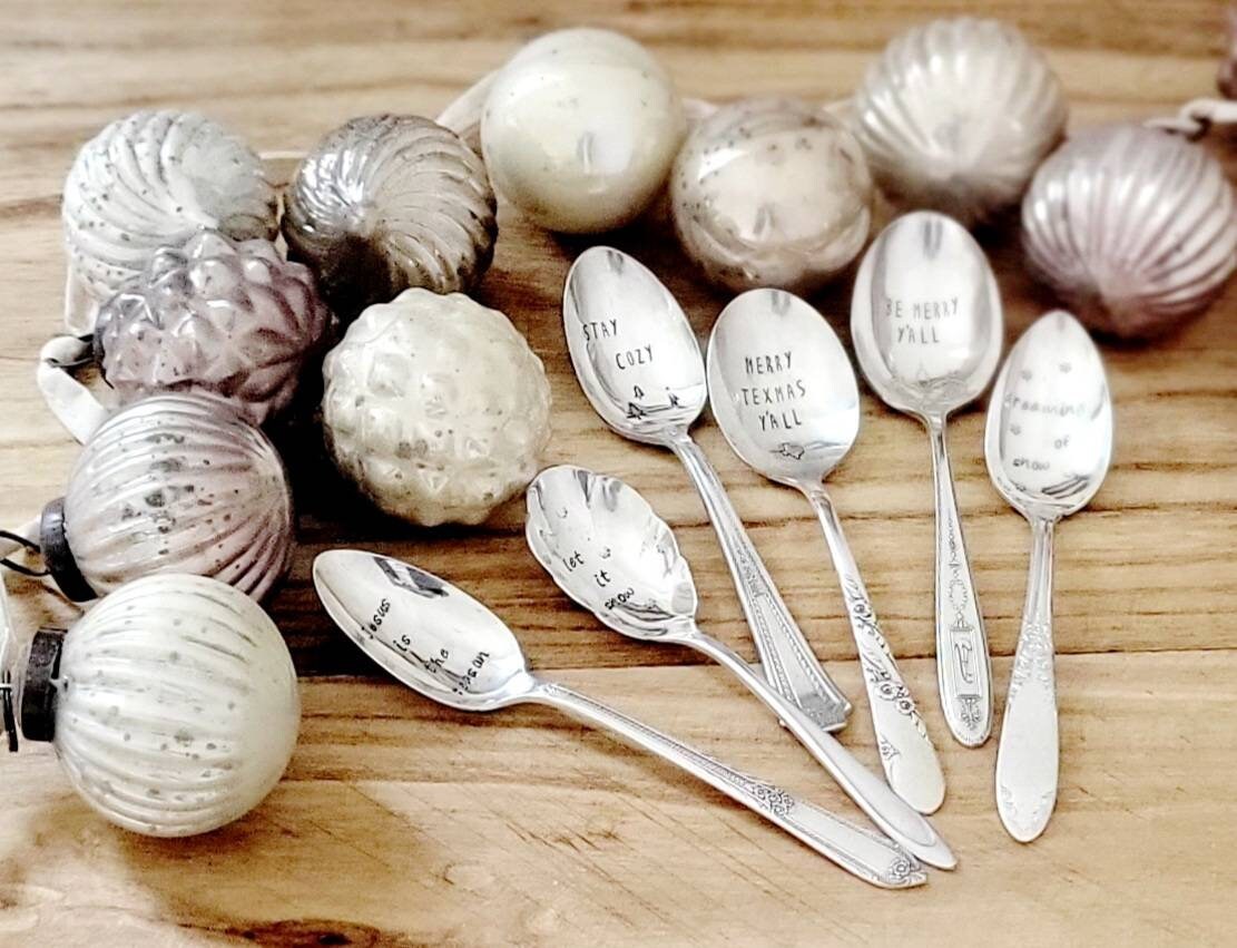 Be Merry Y'all Vintage Silver Plated Soup Spoon,fun Christimas gift,unique Christmas gift,custom Christimas gift,personalized Christimas