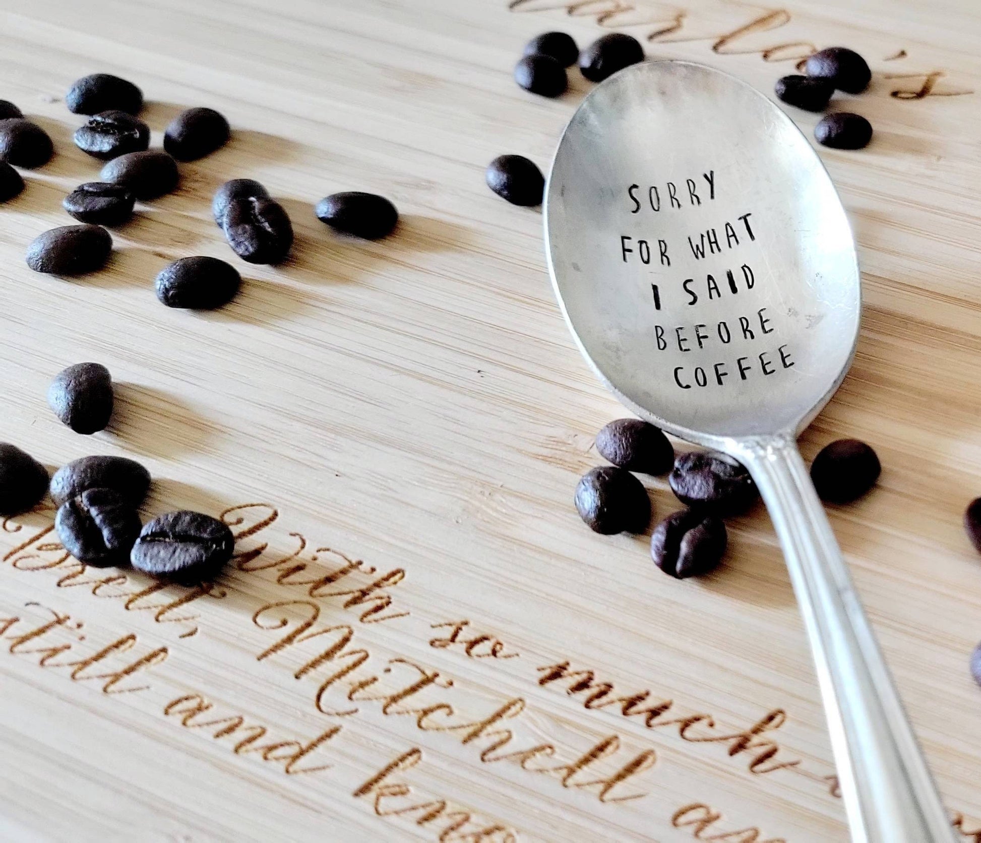 vintage spoon,coffee spoon,coffee gift,sorry for what I said before coffee,gift for husband,fathers day gift,gift for dad,gift for mom,gift for wife,mothers day gift,co worker gift,boss gift,gift for boss,birthday gift for mom,coffee box,coffee baske