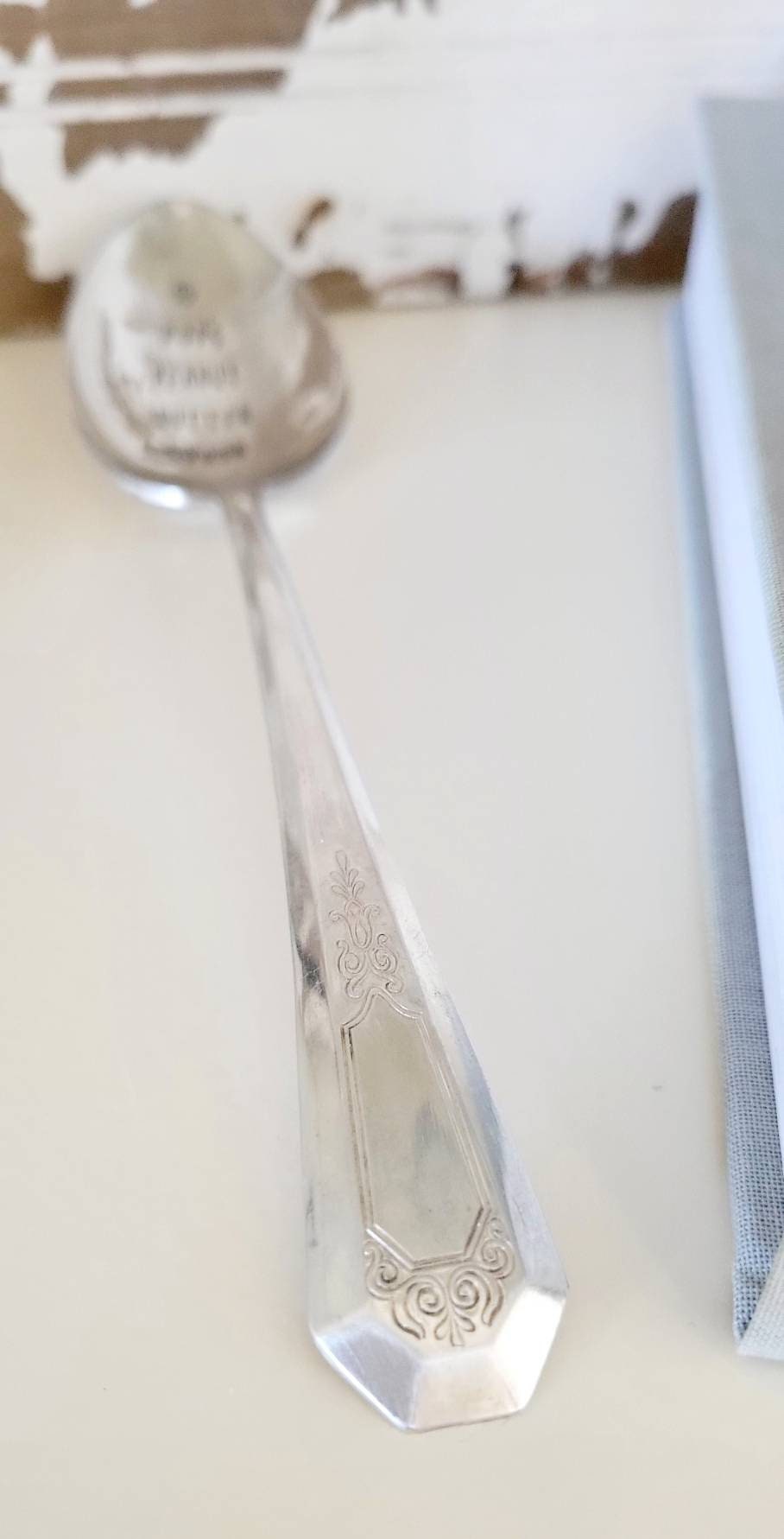 Good Morning Handsome Vintage Silver Plated Teaspoon, Gift for Husband, gift for him, anniversary gift, birthday gift for husband