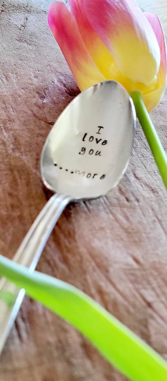 I Love You....More Vintage Teaspoon, Gift for daughter, Gift for Wife, Gift for Girlfriend, Gift for Husband,Birthday gift for spouse