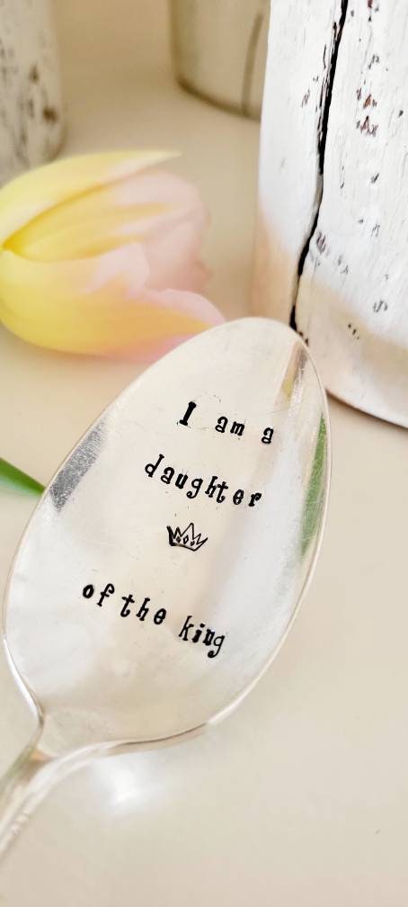 I am a daughter of the kind,coffee spoon,vintage silver plated spoon,spoon for creamer,cereal spoon,icecream spoon,gift for daughter