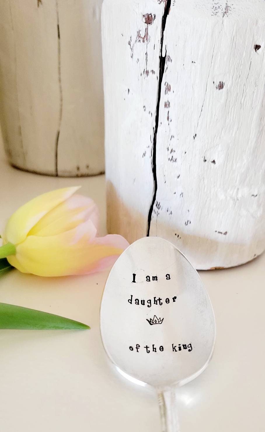 I am a daughter of the kind,coffee spoon,vintage silver plated spoon,spoon for creamer,cereal spoon,icecream spoon,gift for daughter