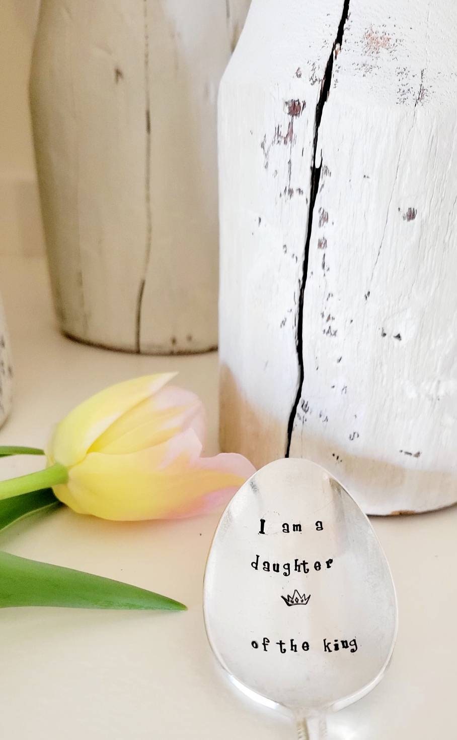 I am a daughter of the kind,coffee spoon,vintage silver plated spoon,spoon for creamer,cereal spoon,icecream spoon,gift for daughter