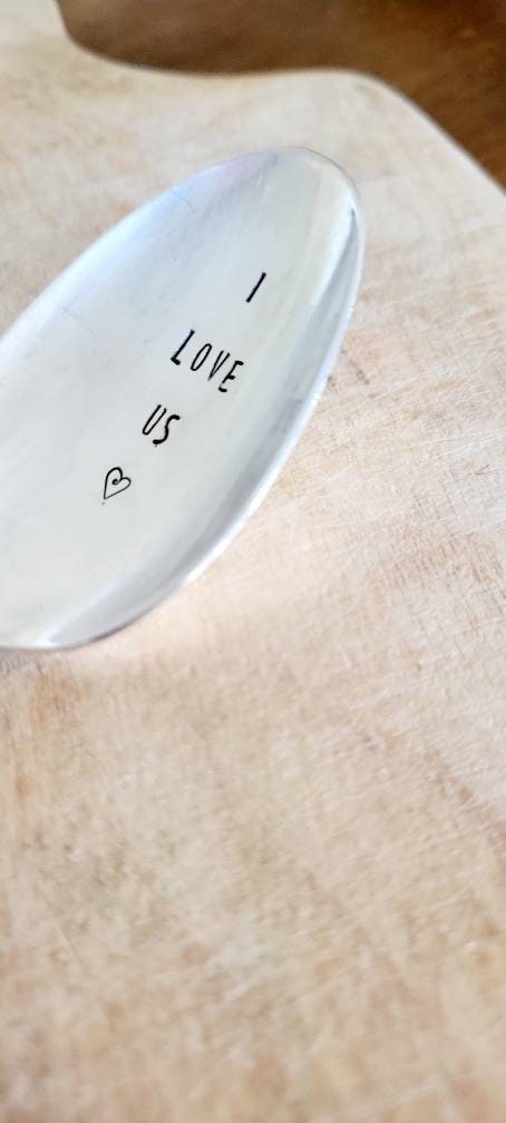 Vintage Silver Plated Large Soup Spoon,I love us,vintage gift,vintage birthday gift,sentimental gift,I love you gift,gift for wife,