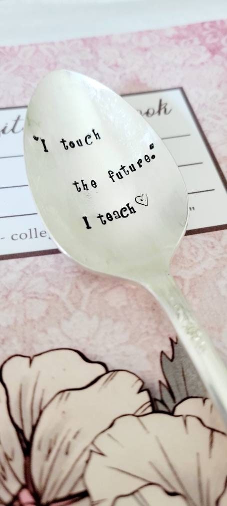 Teacher Spoon,Vintage Silver plated,gift for teacher,graduation gift,education gift,unique teacher gift,engraved spoon for teacher