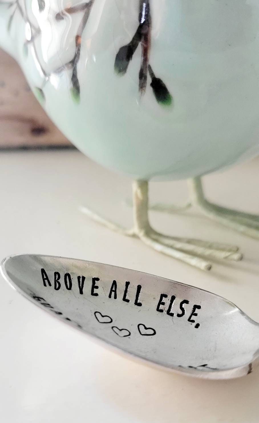 Vintage Silver Plated Teaspoon,Above All Else Guard Your Heart,vintage spoon,faith based spoon,faith based gift,bible verse spoon,gift