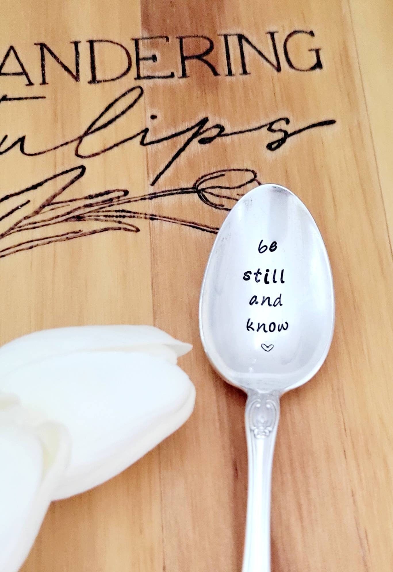 Vintage Silver Plated Teaspoon, Coffee Spoon, Custom Spoon, Personalized Gift, gift for friend, gift,hand stamped vintage spoon