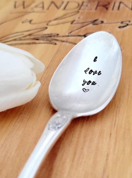 i love you,i love you spoon,anniversary spoon,gift for husband,gift for wife,gift for daughter,gift for son