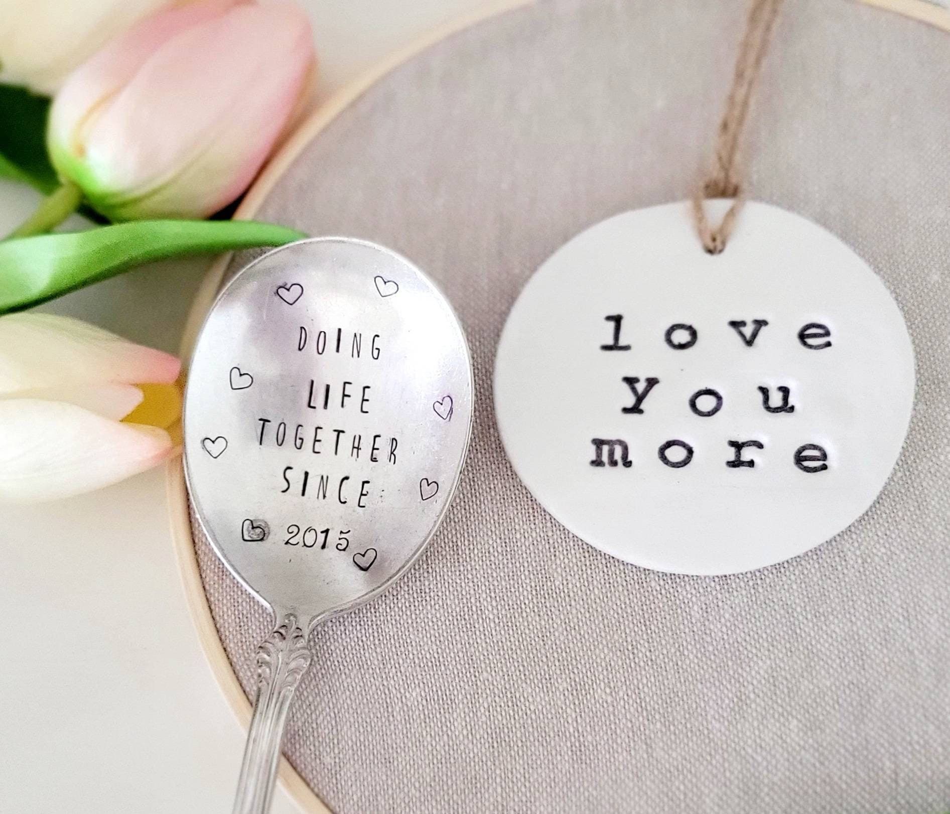 doing life together,anniversary spoon,anniversary gift,anniversary gift for husband,anniversary gift for wife,anniversary gift for parents,