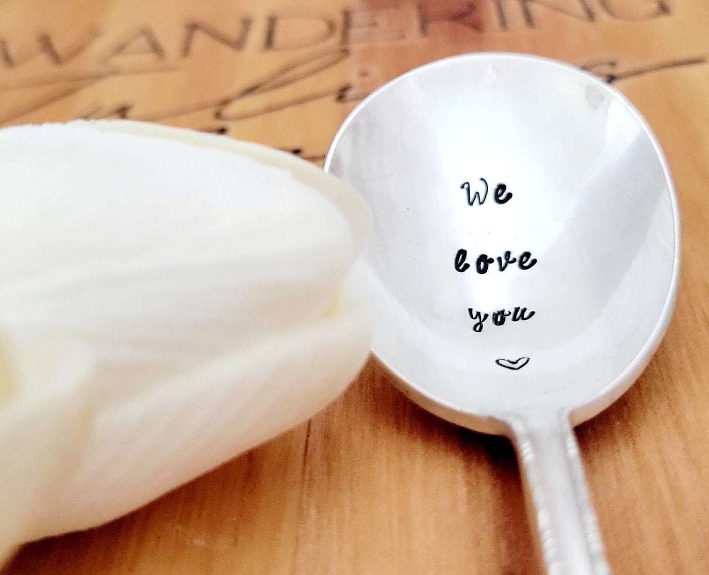 we love you,we love you gift,gift for parents,gift for grandparents,sweet gift for daughter,anniversary gift for parents,vintage spoon