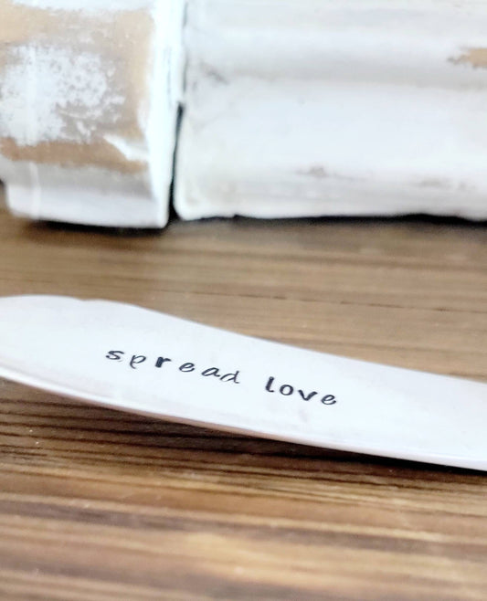 Small Vintage Silver Plated Hand Stamped Spread Joy Butter Knife,Gift for her,gift for wife,gift for husband,gift for anniversary