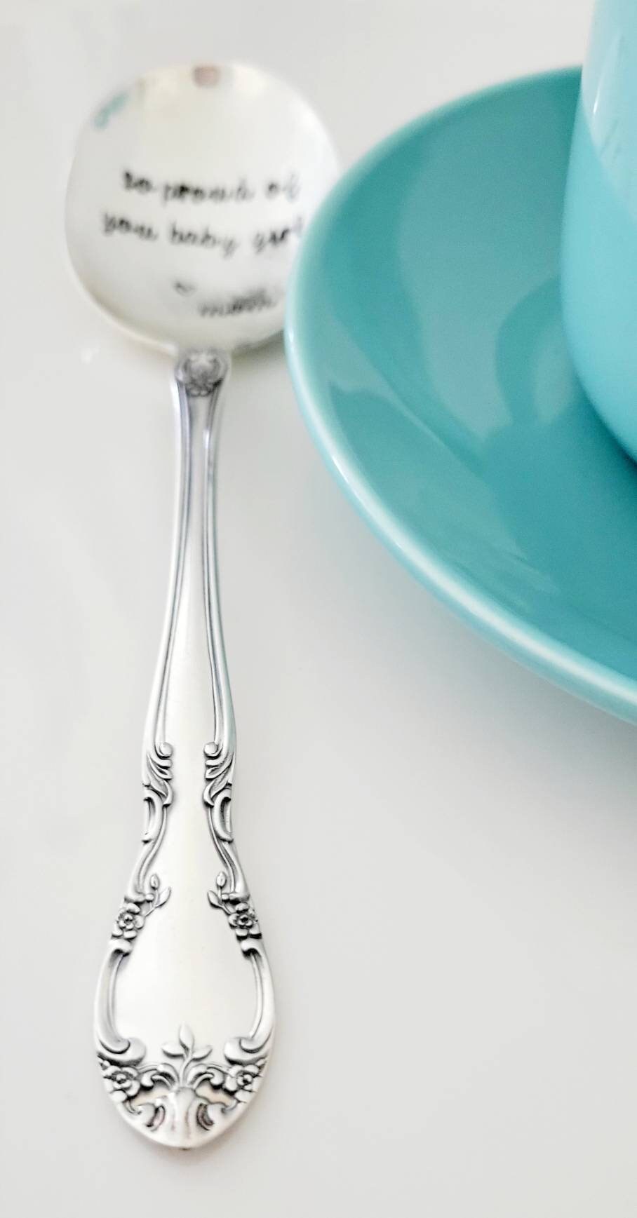 So Proud Of You Baby Girl~Mom Silver Plated Soup Spoon,Gift for daughter,gift for her, thinking of you gift,spoon for daughter,vintage gift