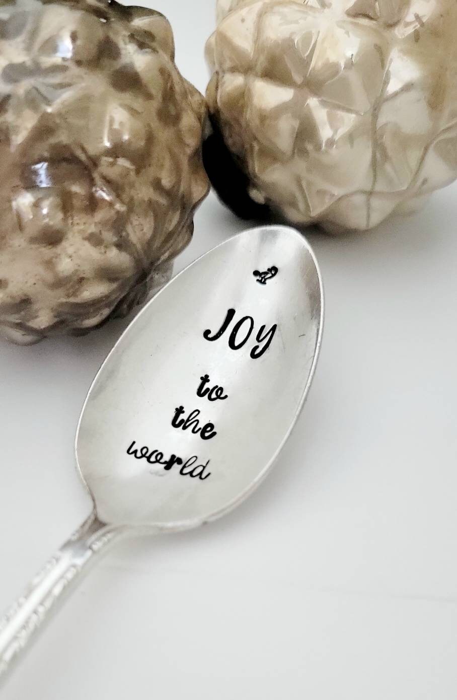 Vintage Silver Plated Teaspoon,Joy to the world,Christmas spoon,unique Christimas gift,unique gift idea,hostess gift,gift for mom,gift idea