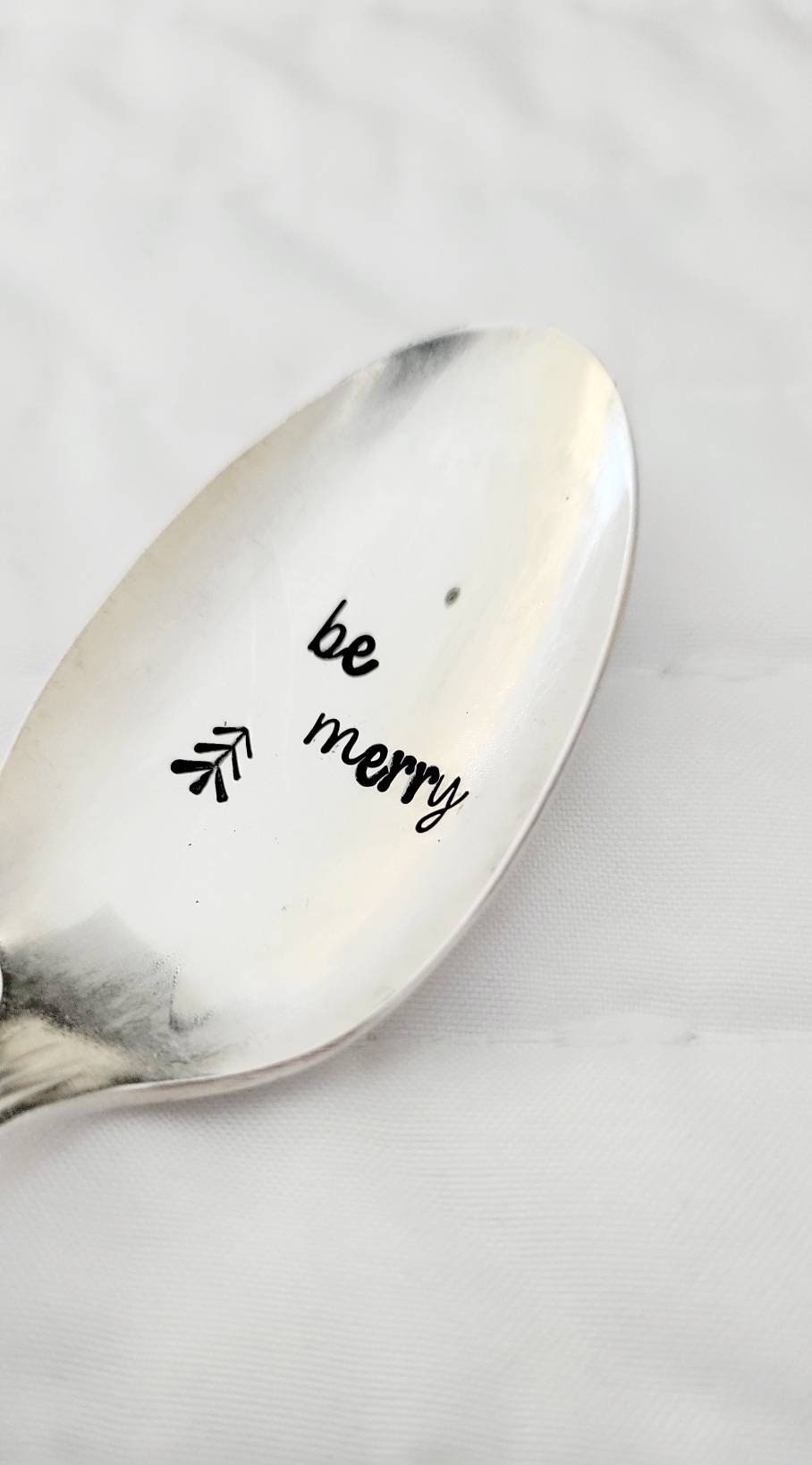 Vintage Silver Plated Teaspoon,Be Merry,vintage gift,unique gift,teacher gift,neighbor gift,gift for mom,gift for dad,gift for gift exchange