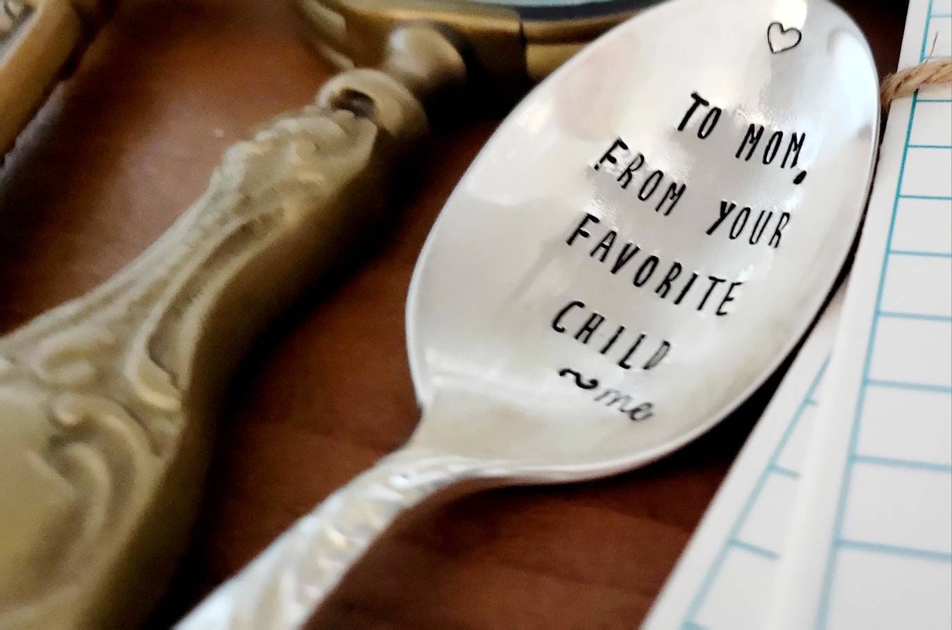 Vintage Silver Plated Spoon,Gift for mother's day,gift for mom,unique gift for mom,customized gift for mom,gift for wife,gift for her,