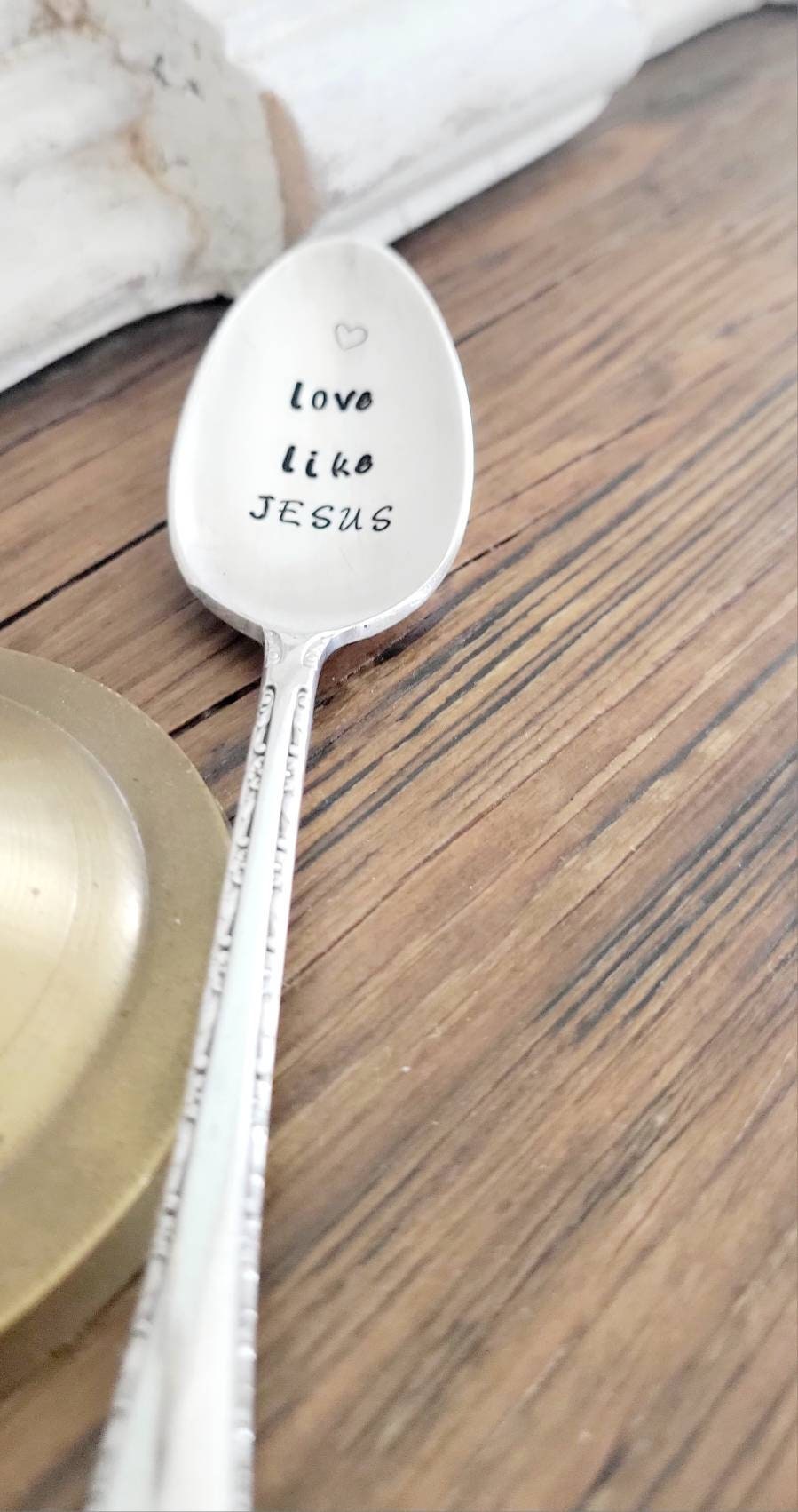 Love Like Jesus Vintage Silver Plated Teaspoon,Faith based gift,teaspoon gift,coffee spoon gift,gift for friend,custom gift,personalized