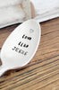 Love like Jesus hand stamped vintage silver plated teaspoon, will be placed in a felt bag with a free waterproof sticker,gift for coffee lover,gift for tea lover