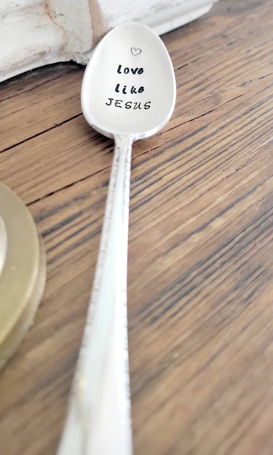 Love Like Jesus Vintage Silver Plated Teaspoon,Faith based gift,teaspoon gift,coffee spoon gift,gift for friend,custom gift,personalized