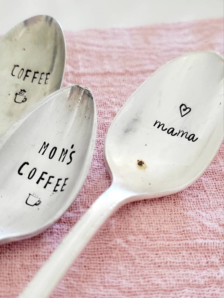 Set of 3 silver plated vintage spoons,mom spoons, vintage coffee spoons,vintage tea spoons, tea gift,coffee gift,coffee lover gift,tea lover