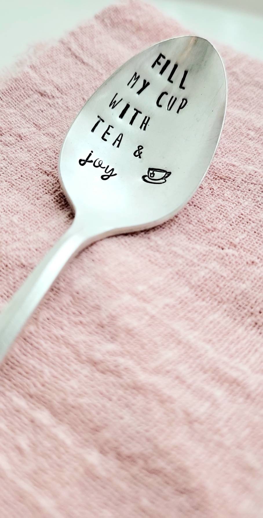 Vintage Silver Plated Teaspoon,Unique gift idea,mothers day gift,tea lover,tea gift,tea gift box.fill my cup with joy,joy gift, joyful,