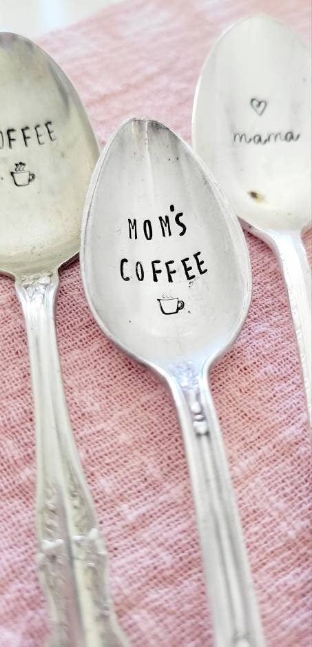 Set of 3 silver plated vintage spoons,mom spoons, vintage coffee spoons,vintage tea spoons, tea gift,coffee gift,coffee lover gift,tea lover