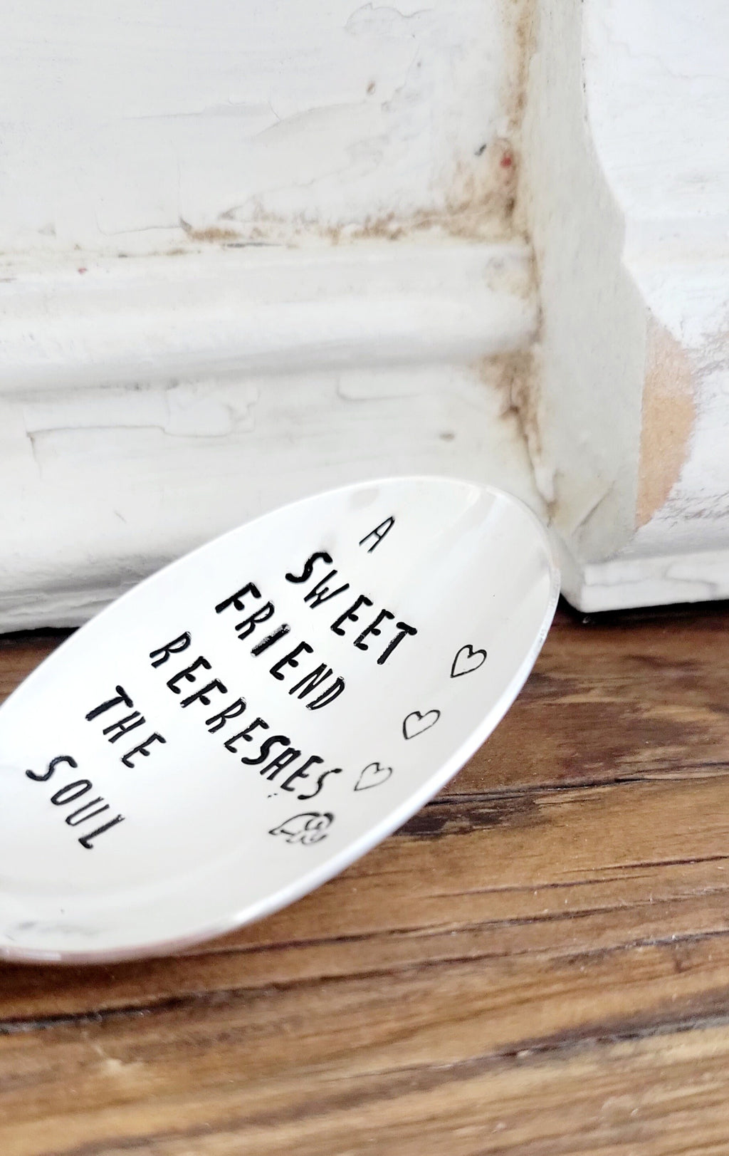 Vintage Silver Plated Spoon,A sweet friend refreshes the soul,gift for bestie,girlfriends birthday,gift for girlfriends,friend to friend