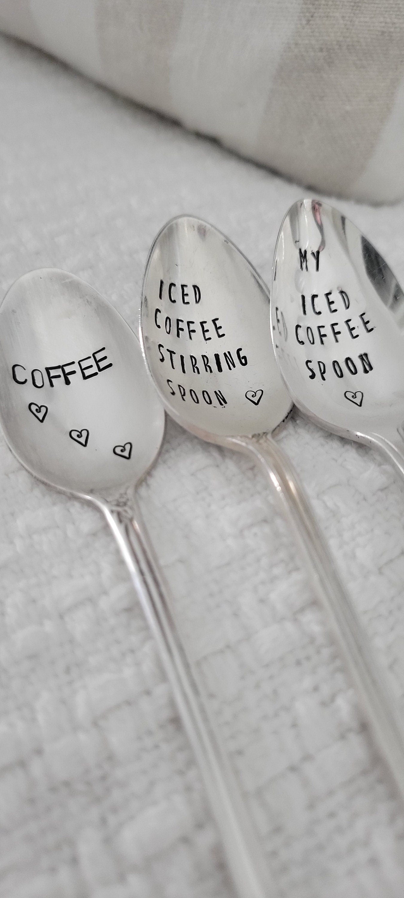 Vintage Iced Coffee Set,3 silver plated spoons,iced coffee,coffee lover,coffee gift