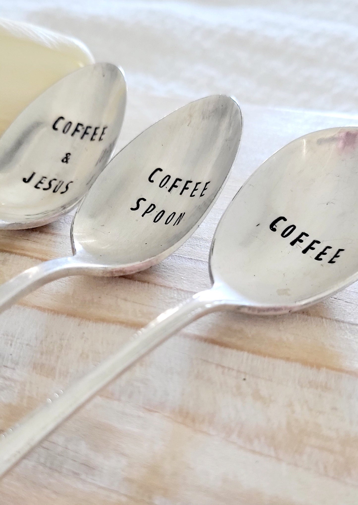 Set of 3 silver plated vintage teaspoons, coffee spoons, vintage coffee spoons, customized spoons, coffee gift,coffee gift, personalized