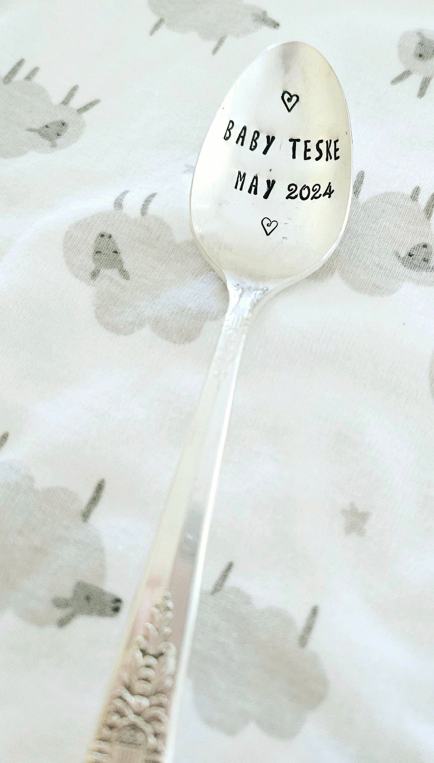 Vintage Silver Plated Announcement Spoon