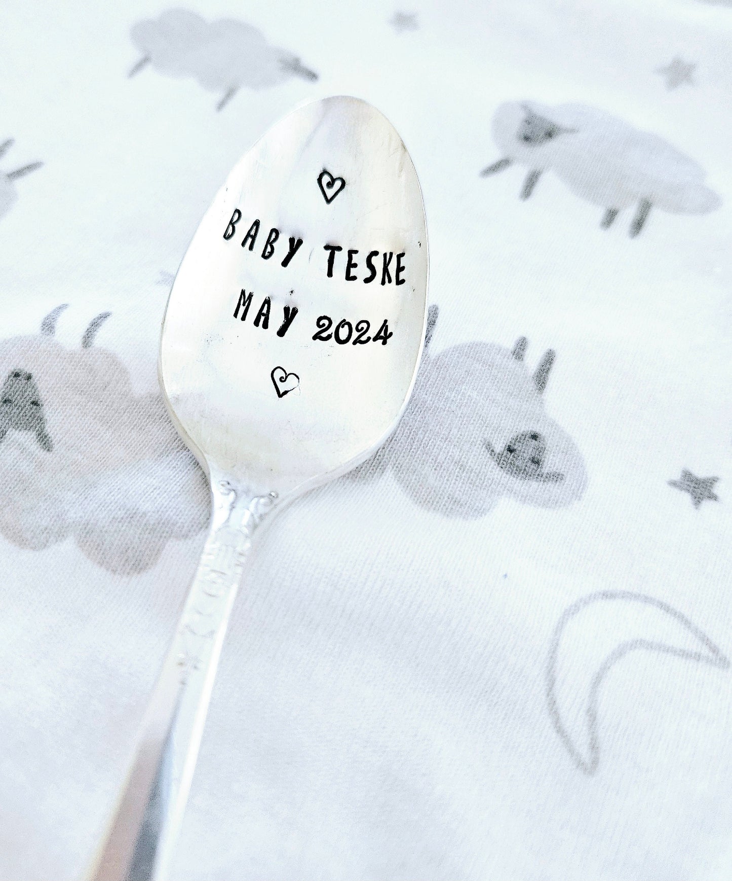 Vintage Silver Plated Announcement Spoon