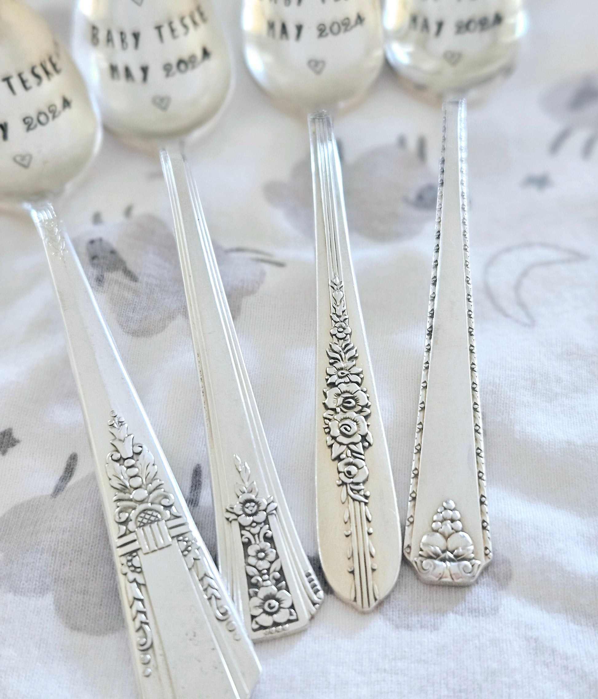 Vintage Silver Plated Announcement Spoon