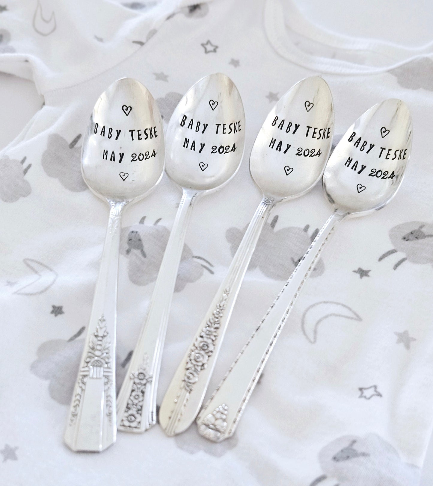 Vintage Silver Plated Announcement Spoon