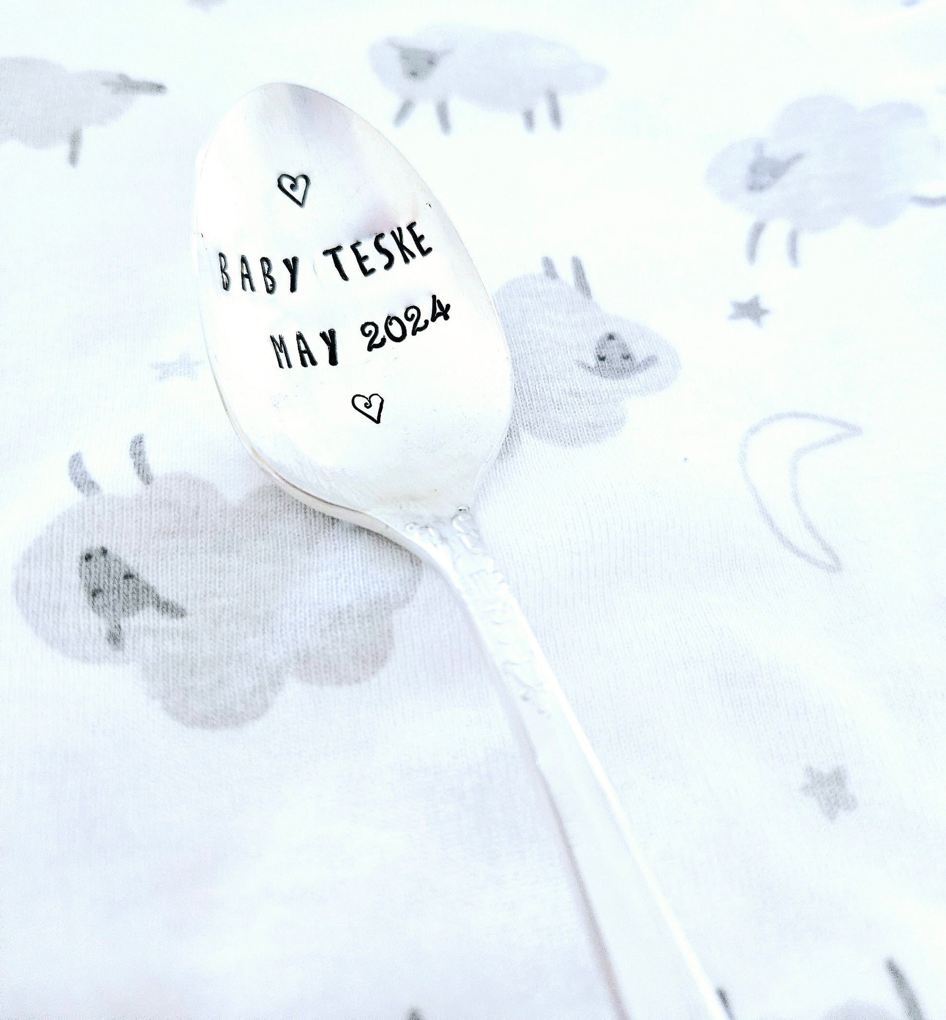 Vintage Silver Plated Announcement Spoon