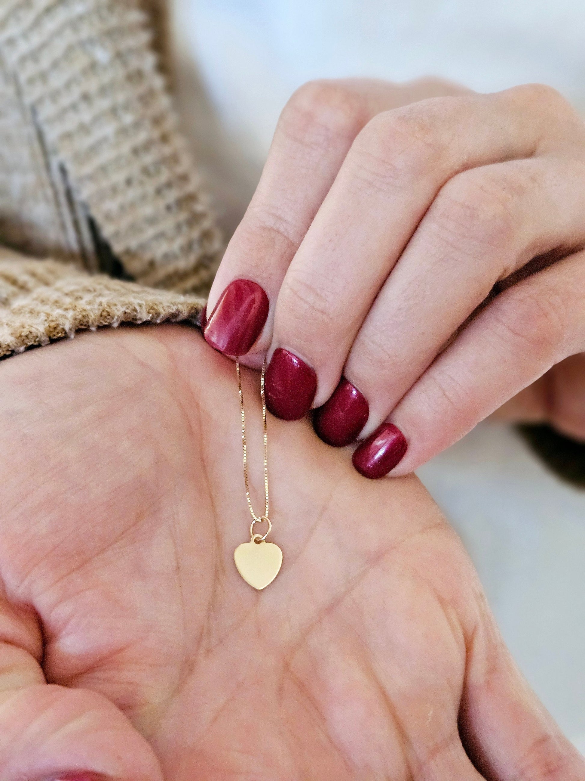 Solid gold hearts 14k,14k gold chain,initial heart necklace, personalized necklace,customized necklace, initials necklace,gold charms