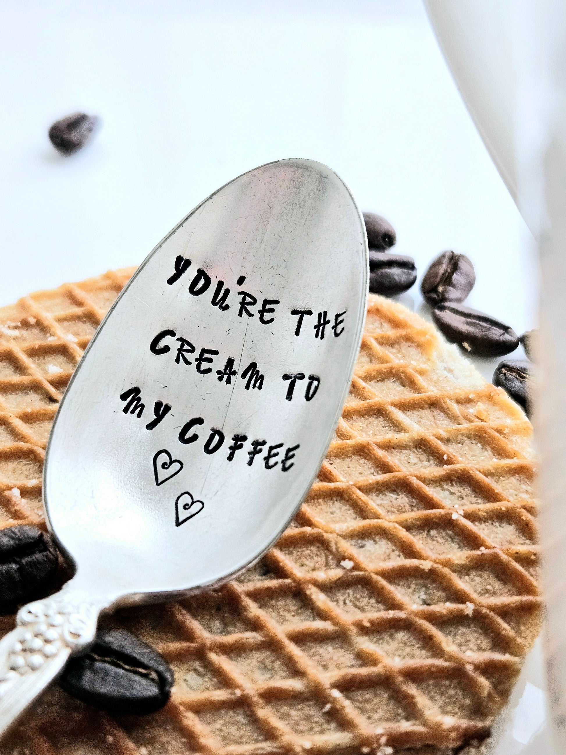 You're the cream to my coffee vintage silver plated teaspoon,gift for mom,gift for daughter,gift for hurting,gift for her,gift for wife