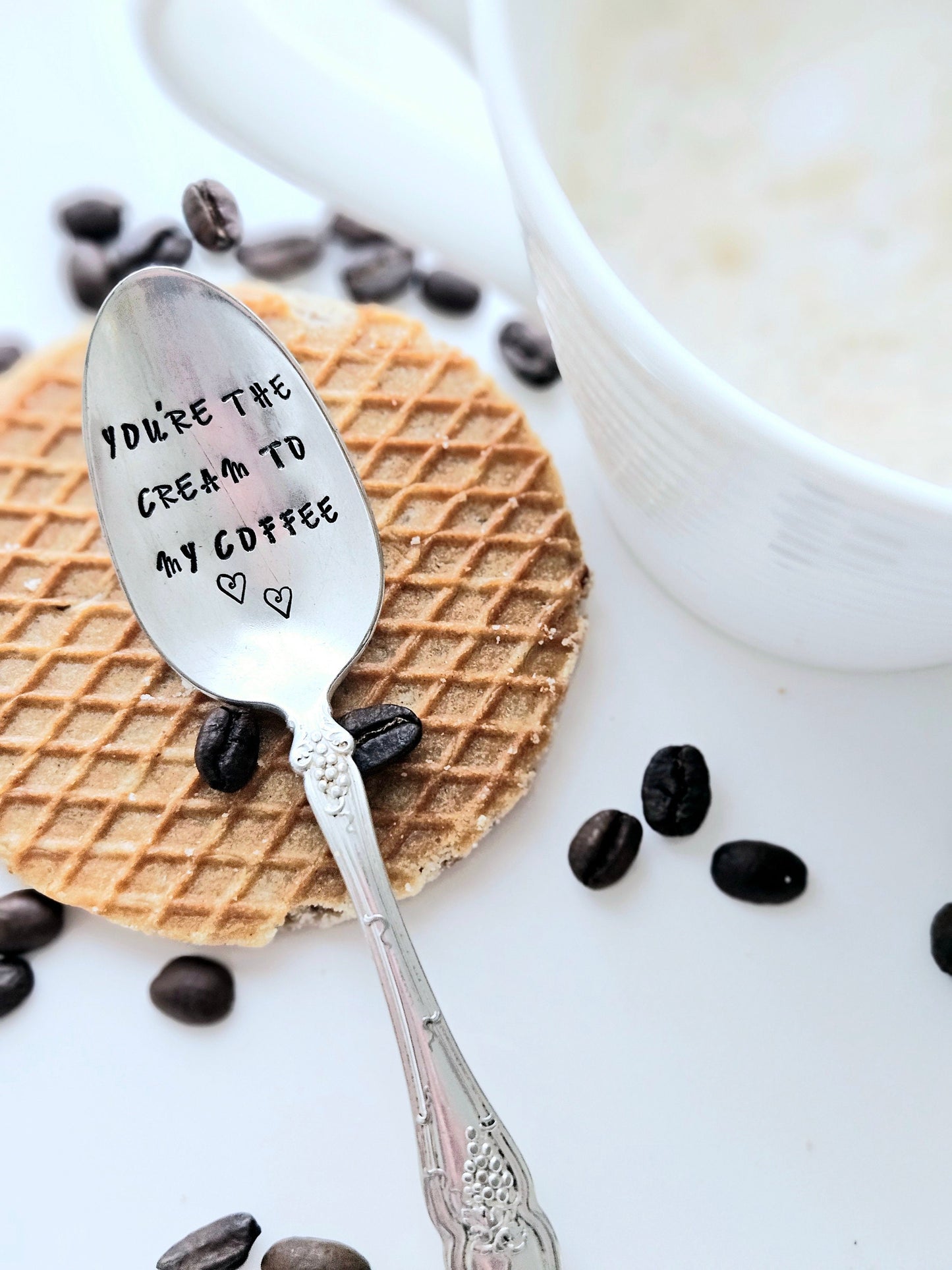 You're the cream to my coffee vintage silver plated teaspoon,gift for mom,gift for daughter,gift for hurting,gift for her,gift for wife